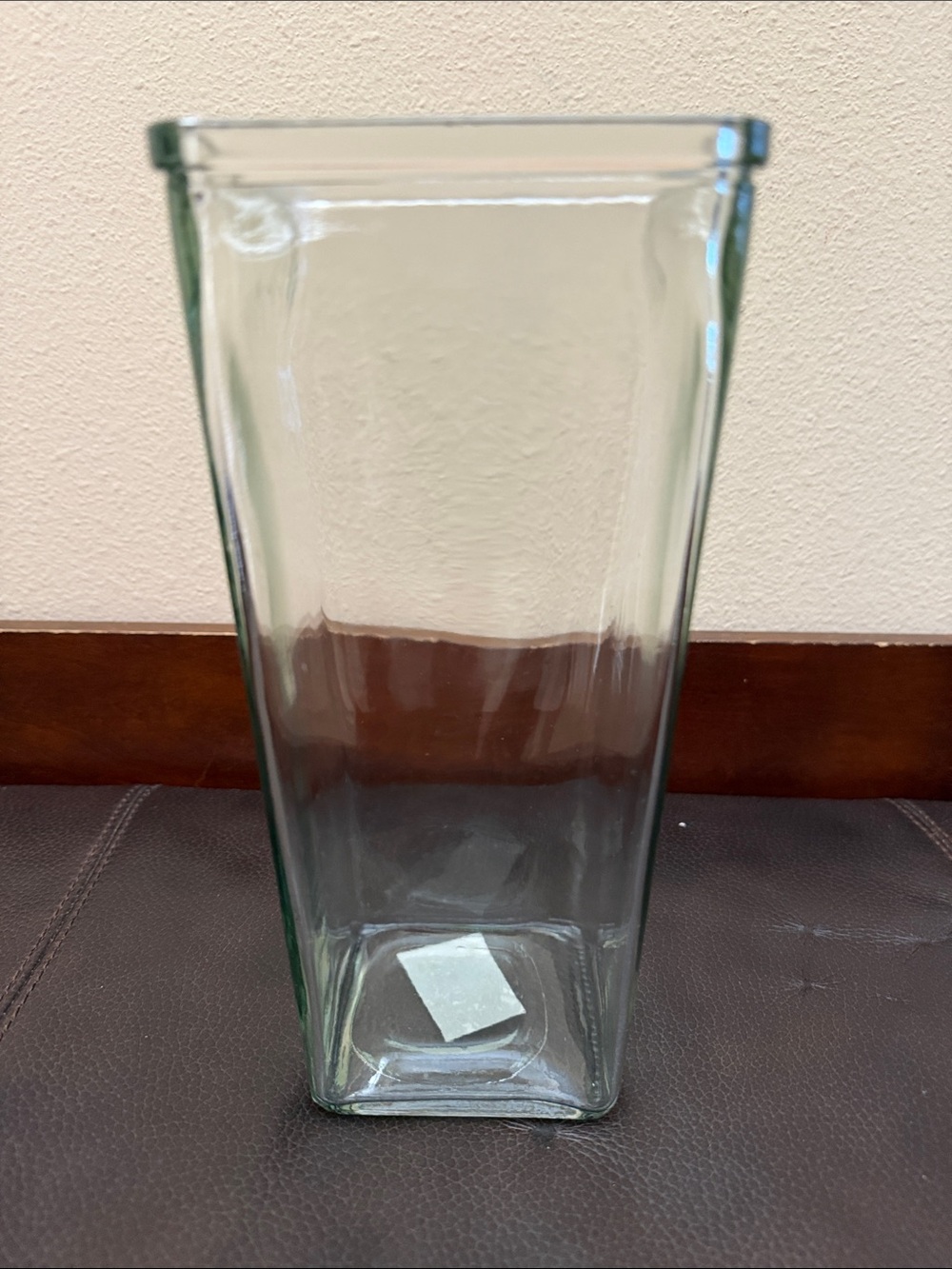 Clear Glass Vase Square Taper Down Shape Design by LO Florist Supplies